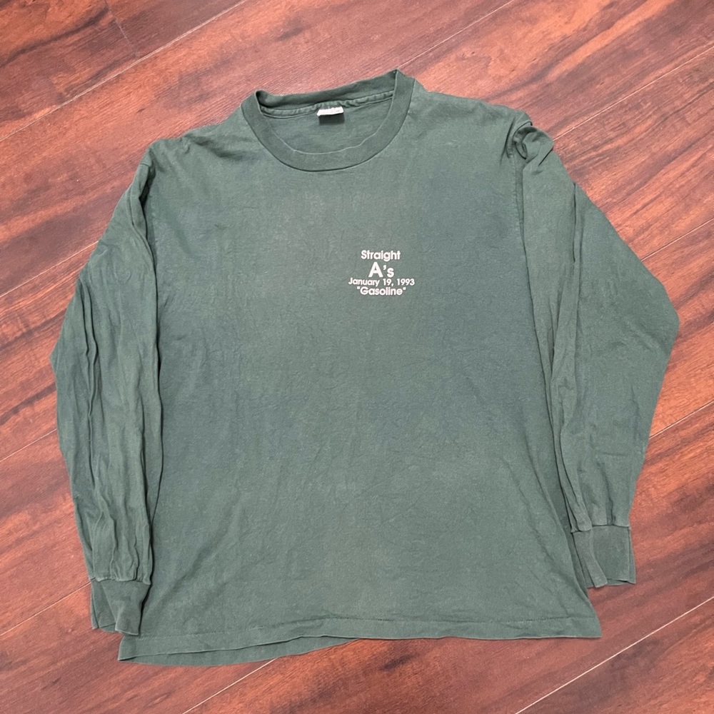90s Anvil Long Sleeve T-shirt USA Made Men’s XL Green